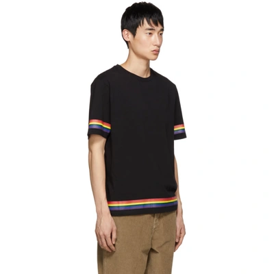 Shop Loewe Black Rainbow T-shirt In 1100 Black