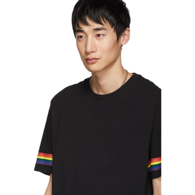 Shop Loewe Black Rainbow T-shirt In 1100 Black