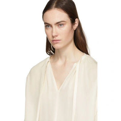 Shop Joseph Off-white Silk Georgette Blouse In 0040 Ecru