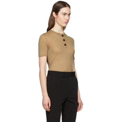 Shop Joseph Tan Cashmere Moroccan T-shirt In 0150 Camel