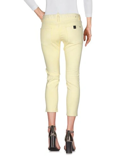 Shop Dsquared2 Denim Pants In Yellow