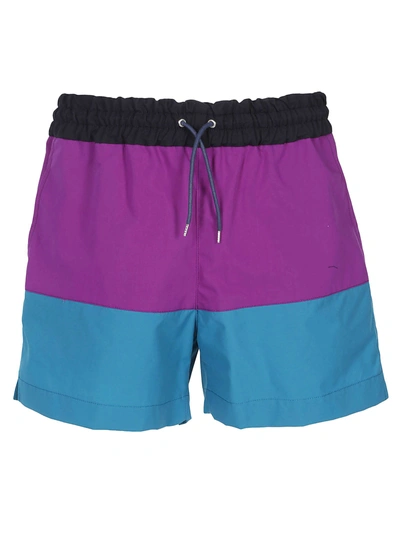 Shop Sacai Grosgrain Shorts In Basic