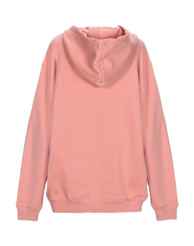 Shop Moschino Hooded Sweatshirt In Pastel Pink