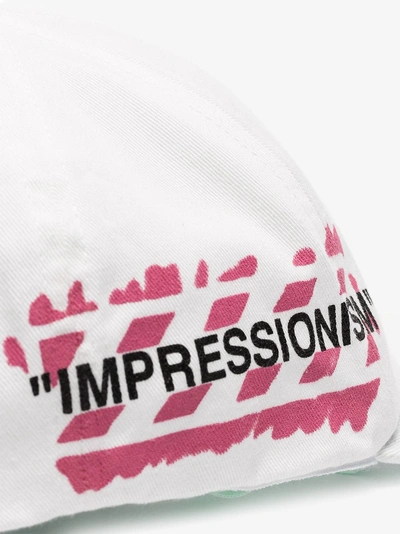 Shop Off-white Red And White Impressionism Baseball Hat In 0228 Off White