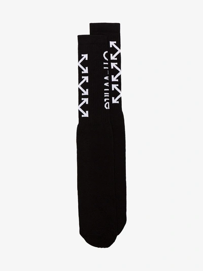Shop Off-white Black Knitted Arrow Socks