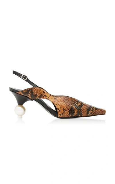 Shop Yuul Yie Doreen Slingbacks In Brown