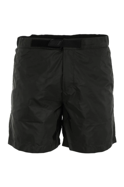Shop Prada Nylon Swim Shorts In Nero|nero