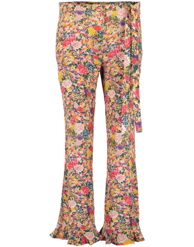 Shop Etro Floral Bahidora Trouser In Multi