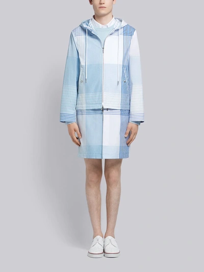 Shop Thom Browne Fun-mix Check Detachable Swim Parka In Multicolour