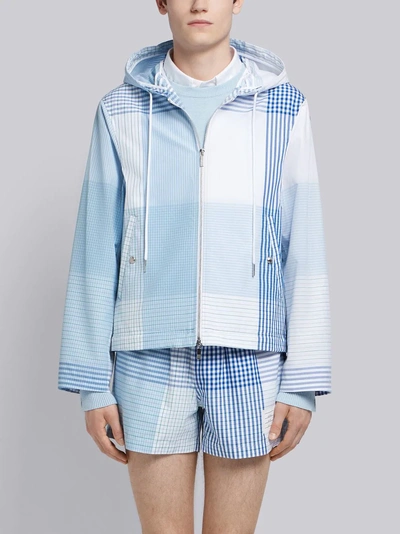 Shop Thom Browne Fun-mix Check Detachable Swim Parka In Multicolour