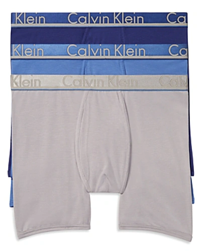 Shop Calvin Klein Boxer Brief, Pack Of 3 In Blue/navy/gray