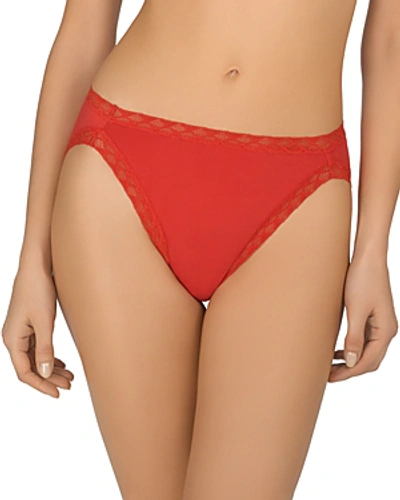 Shop Natori Bliss French Cut Bikini In Lacquer Red