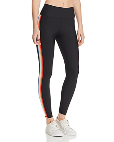 Shop Spiritual Gangster Rainbow Track Stripe Leggings In Black