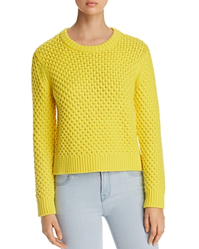 Shop Tory Burch Merino Wool Sweater In Stellar Yellow