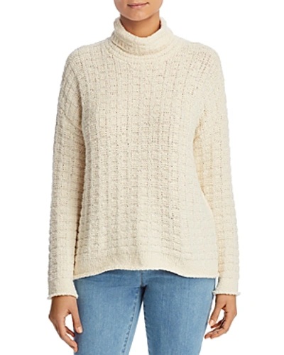 Shop Eileen Fisher Waffle Knit Sweater In White