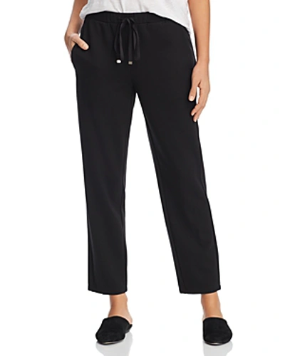 Shop Eileen Fisher Drawstring Ankle Pants In Black