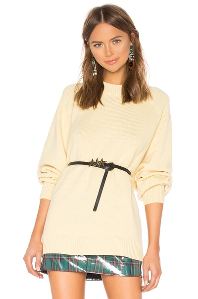 Shop Tibi Oversized Cashmere Pullover Sweater In Butter Yellow
