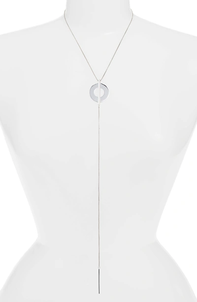 Shop Jenny Bird Carmine Y-necklace In Silver