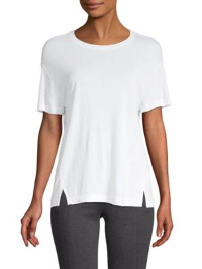 Shop Vince Roundneck High-low Tee In White