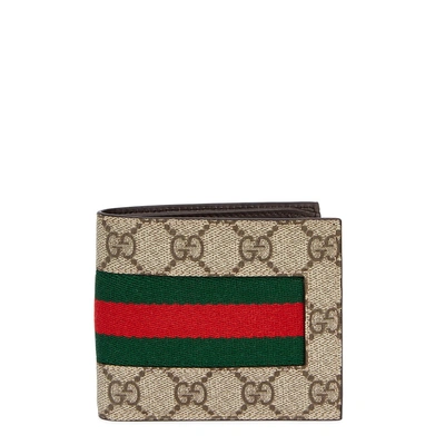 Shop Gucci Gg Supreme Monogrammed Wallet In Beige
