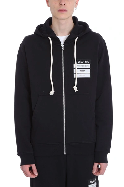 Shop Maison Margiela Black Cotton Hoodie