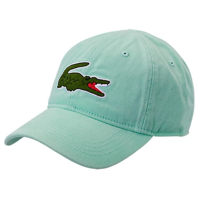 Shop Lacoste Big Croc Gabardine Strapback Hat In Blue