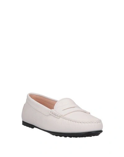 Shop Tod's Woman Loafers White Size 11 Leather