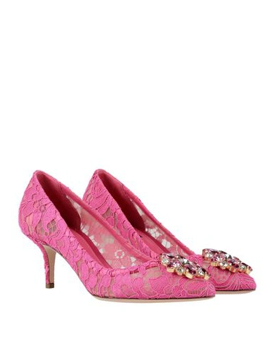 Dolce & Gabbana Fuchsia Polyamide Heeled Shoes In Pink