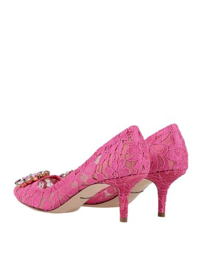 Dolce & Gabbana Fuchsia Polyamide Heeled Shoes In Pink