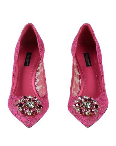 Dolce & Gabbana Fuchsia Polyamide Heeled Shoes In Pink