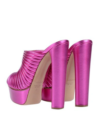 Shop Casadei Sandals In Fuchsia