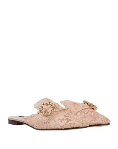 Shop Dolce & Gabbana Woman Mules & Clogs Blush Size 5 Textile Fibers In Pink