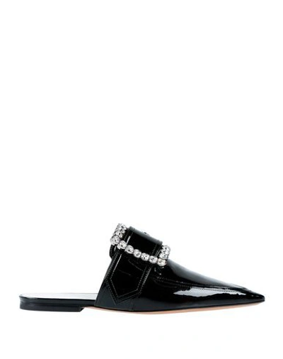 Shop Maison Margiela Woman Mules & Clogs Black Size 7.5 Soft Leather
