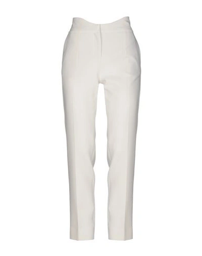 Shop Agnona Casual Pants In Ivory