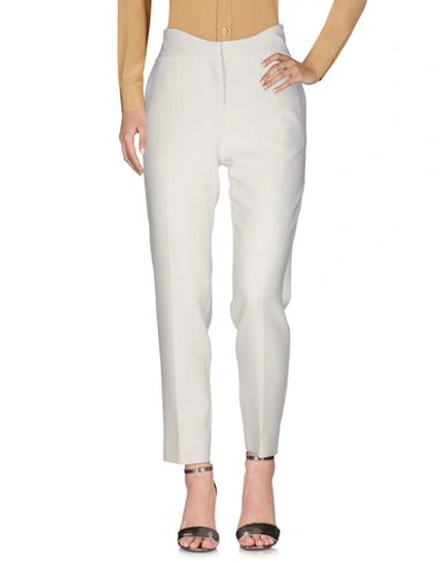 Shop Agnona Casual Pants In Ivory