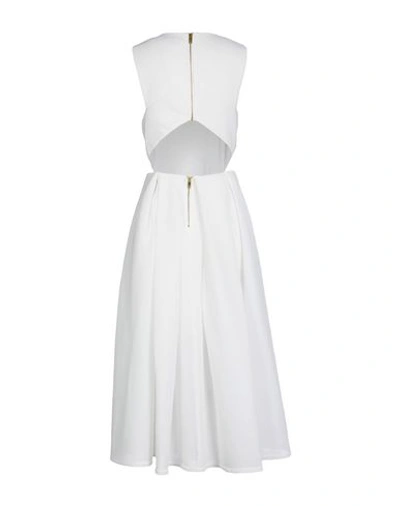 Shop Dkny 3/4 Length Dresses In White