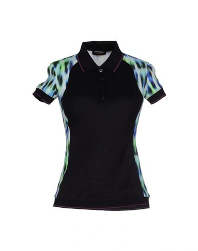 Shop Roberto Cavalli Gym Polo Shirt In Black