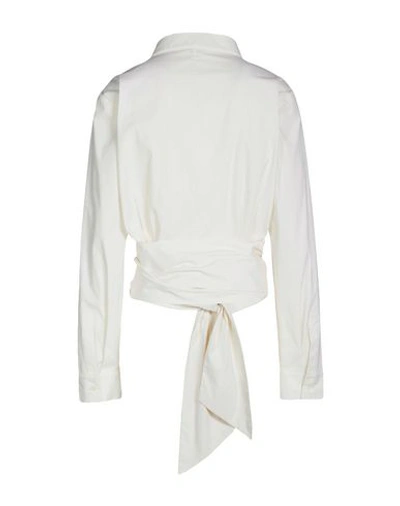 Shop Michael Kors Solid Color Shirts & Blouses In Ivory