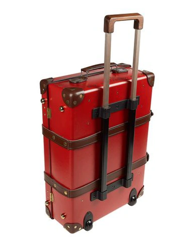 Shop Globe-trotter Wheeled Luggage In Red