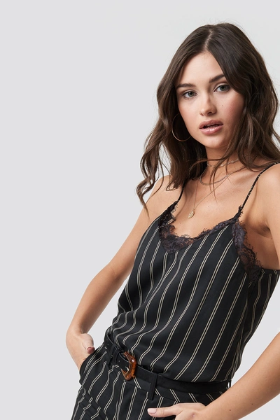 Shop Rut & Circle Malin Stripe Singlet - Black In Grey
