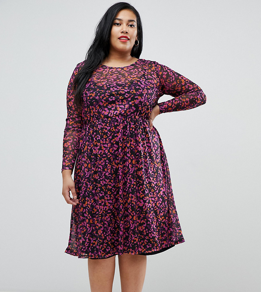 sheer leopard midi dress