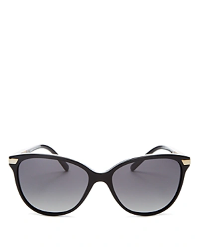 Shop Burberry Women's Cat Eye Sunglasses, 57mm In Black/gray