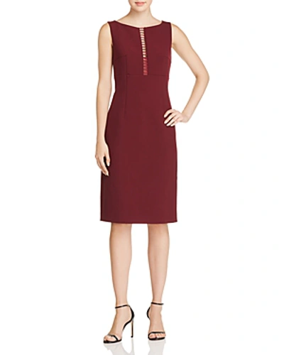 Shop Elie Tahari Doreen Sleeveless Cutout Dress In Winterberry