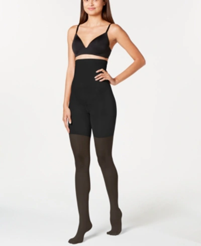 Shop Spanx High-waisted Shaping Sheers In Black