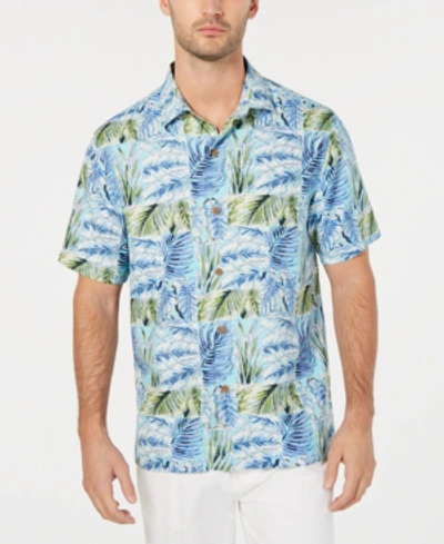 Shop Tommy Bahama Men's Think Outside The Fronds Hawaiian Shirt In Blue