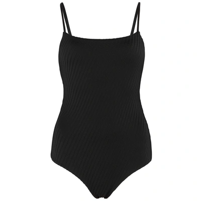 Shop Fella Ollie Black Textured Swimsuit