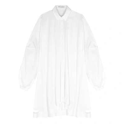 Shop Jw Anderson White Cotton Shirt Dress