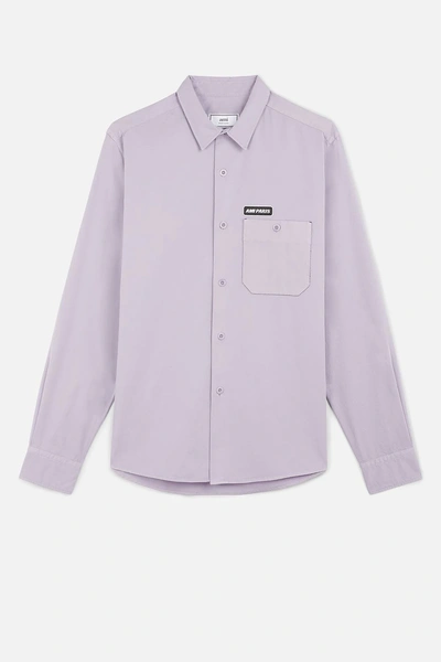 Shop Ami Alexandre Mattiussi Patch Shirt In Pink