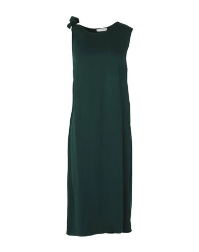 Shop Mauro Grifoni Knee-length Dresses In Dark Green