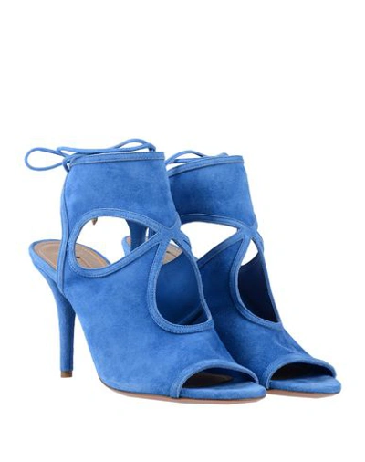 Shop Aquazzura Sandals In Blue